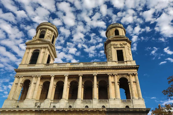 Den Eglise Saint Sulpice Romersk Katolska Kyrkan Som Ligger Arrondissementet — Stockfoto