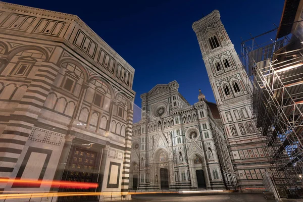 Florencja Katedra Santa Maria Del Fiore Widok Wschód Słońca Toskania Zdjęcia Stockowe bez tantiem