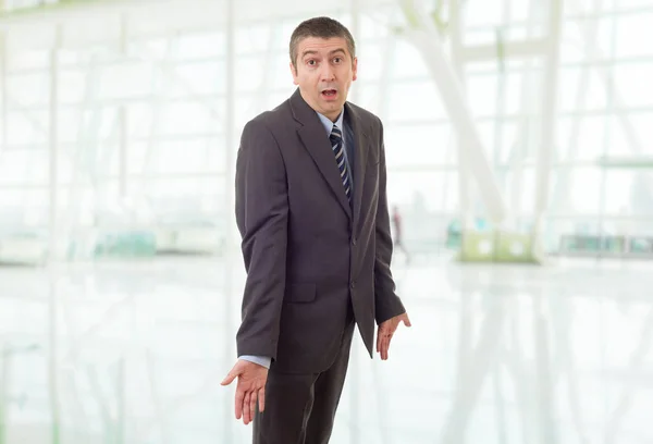Silly Business Man Waiting Office — Stock Photo, Image