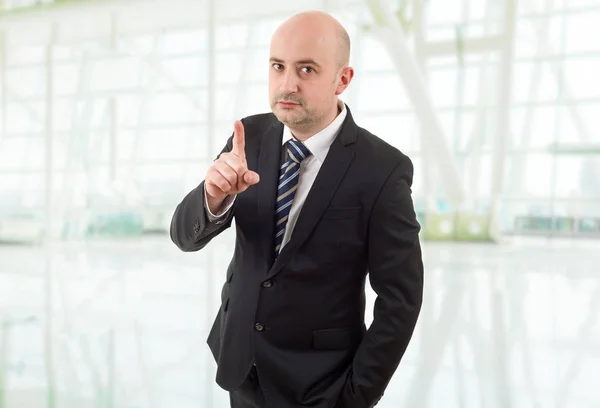 Mad Business Man Pointing Office — Stock Photo, Image