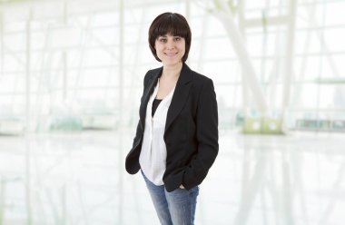 mutlu iş kadın portre ofiste