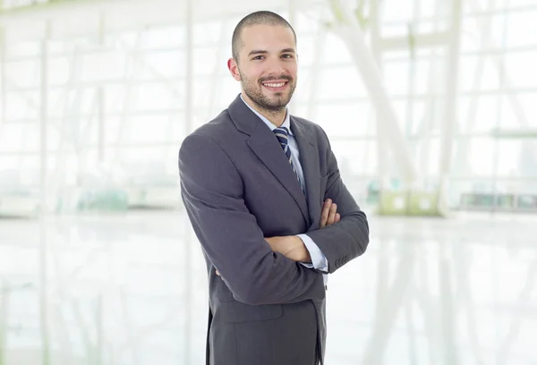 Glücklicher Geschäftsmann Porträt Büro — Stockfoto