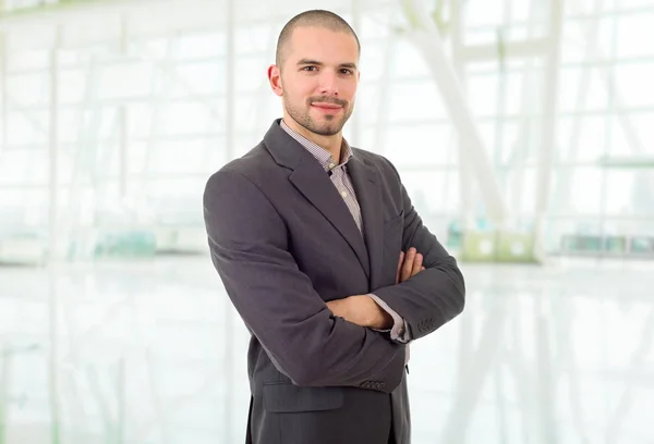 Glücklicher Geschäftsmann Porträt Büro — Stockfoto