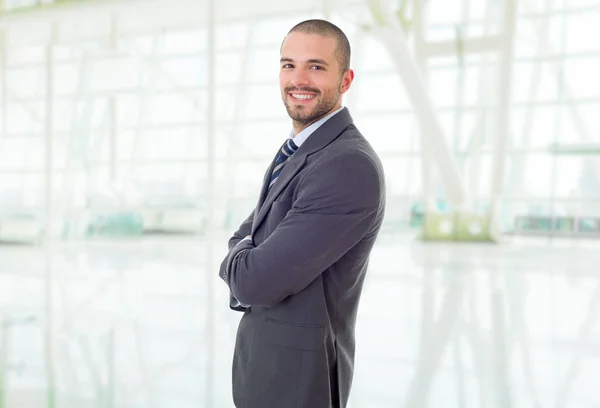 Glücklicher Geschäftsmann Porträt Büro — Stockfoto