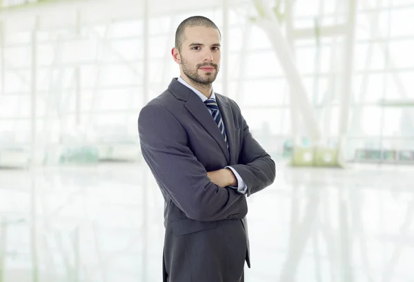 Retrato Homem Negócios Feliz Escritório — Fotografia de Stock