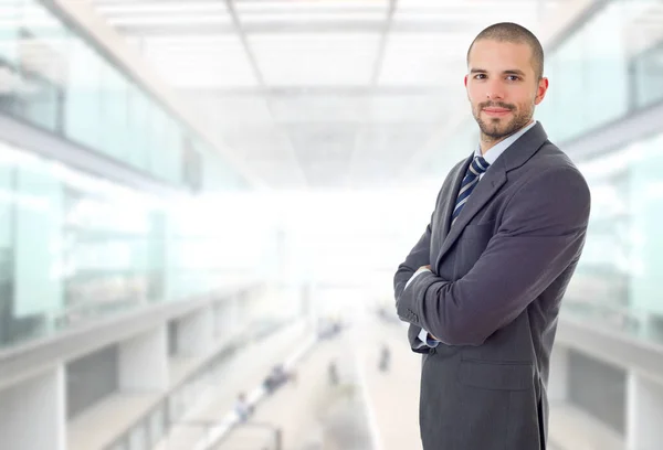 Retrato Homem Negócios Feliz Escritório — Fotografia de Stock