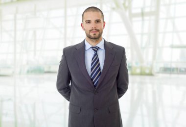 ofiste mutlu iş adamı portre