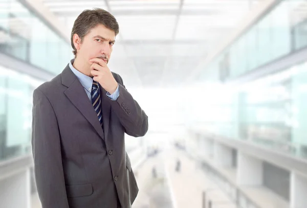 Worried Business Man Thinking Office — Stock Photo, Image
