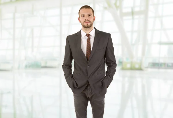 Glücklicher Geschäftsmann Porträt Büro — Stockfoto