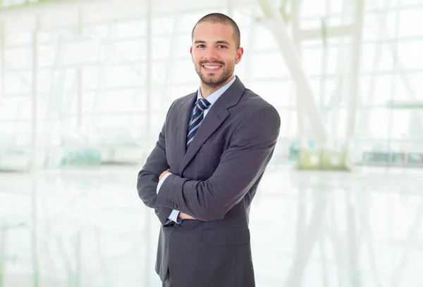 Glücklicher Geschäftsmann Porträt Büro — Stockfoto