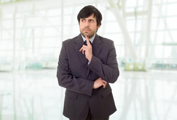 Young Business Man Thinking Office — Stock Photo, Image