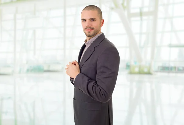 Retrato Homem Negócios Feliz Escritório — Fotografia de Stock