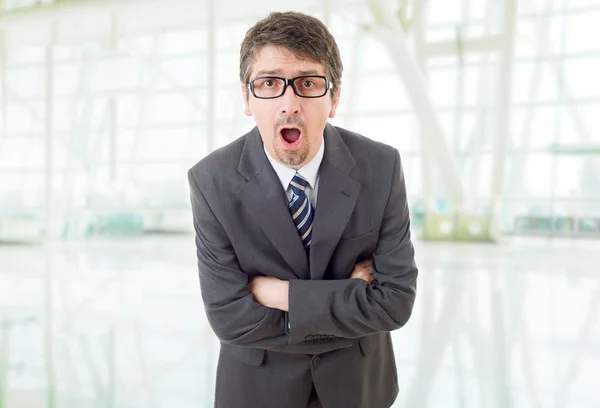 Surprised Business Man Surprised Office — Stock Photo, Image