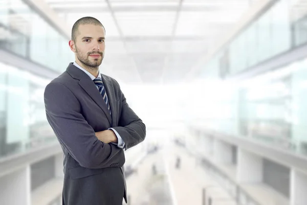 Glücklicher Geschäftsmann Porträt Büro — Stockfoto