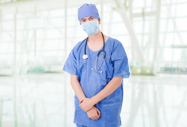 Feliz Médico Masculino Hospital — Foto de Stock