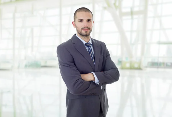 Glücklicher Geschäftsmann Porträt Büro — Stockfoto