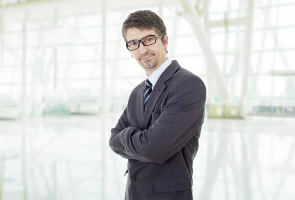 Retrato Del Hombre Negocios Feliz Oficina — Foto de Stock