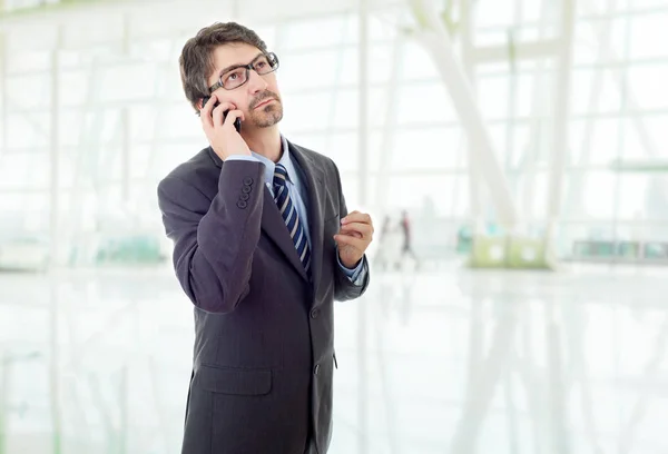 Business Man Phone Office — Stock Photo, Image