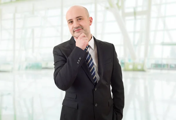 Retrato Homem Negócios Feliz Escritório — Fotografia de Stock