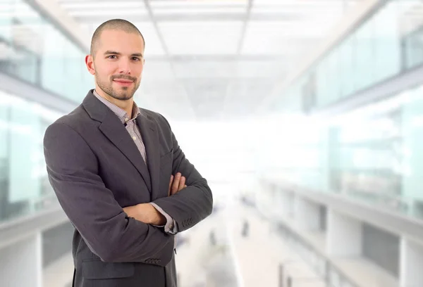 Glücklicher Geschäftsmann Porträt Büro — Stockfoto