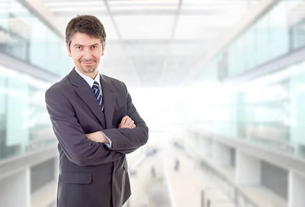 Glücklicher Geschäftsmann Porträt Büro — Stockfoto