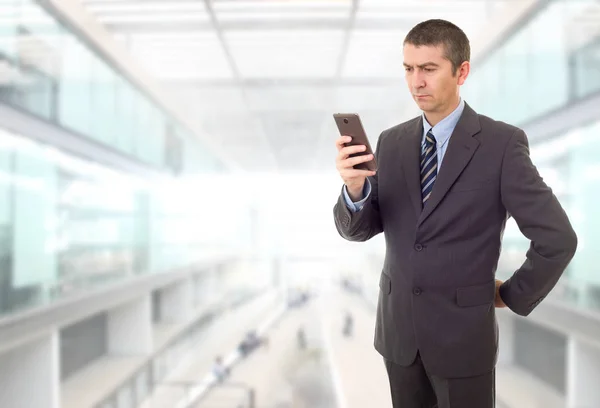 Worried Business Man Phone Office — Stock Photo, Image