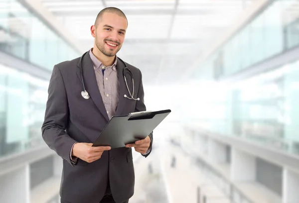 Happy Male Doctor Hospital — Stock Photo, Image