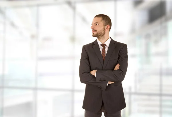 Business Man Stående Kontoret — Stockfoto