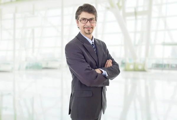 Jovem Empresário Retrato Escritório — Fotografia de Stock