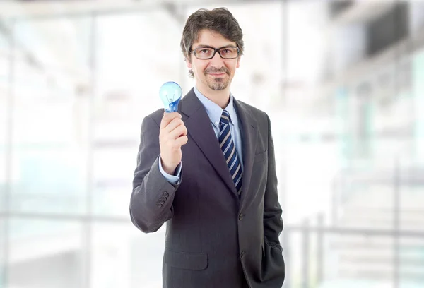 Silly Business Man Lamp Office — Stock Photo, Image