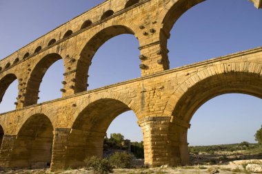 Pont du gard, Güney Fransa yakınındaki NIMES Roma su kemeri