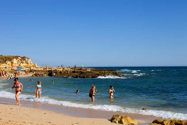 Lotada Bela Praia Lourenco Algarve Portugal — Fotografia de Stock