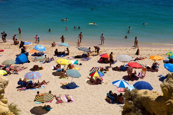 Overvolle Strand Sao Rafael Algarve Portugal — Stockfoto