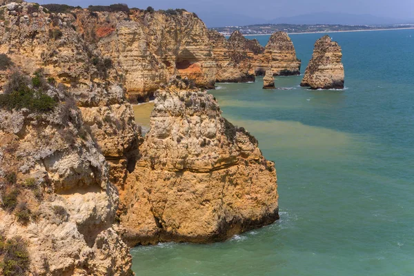 Kliffen Van Ponta Piedade Lagos Algarve Portugal — Stockfoto