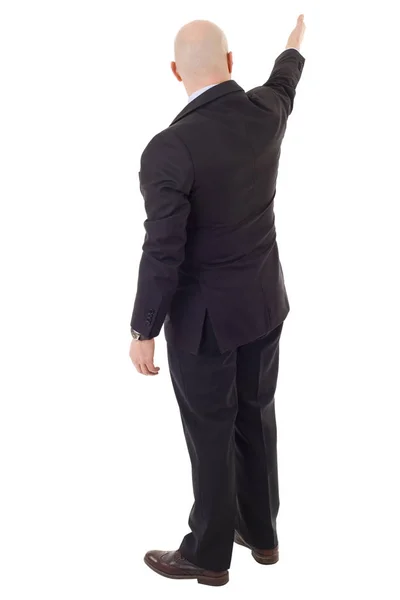 Back View Business Man Pointing Hand Isolated — Stock Photo, Image