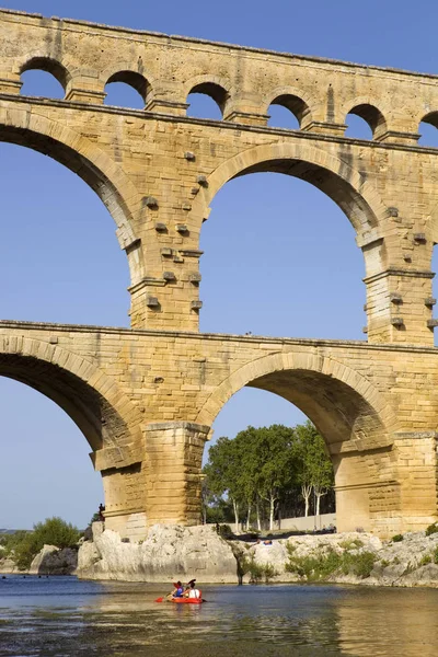 Pont Gard 罗马渡槽在法国南部靠近尼姆 — 图库照片