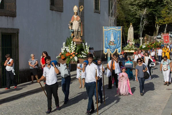 Procesión Religiosa Tradicional Senhora Abadia Amares Portugal — Foto de Stock