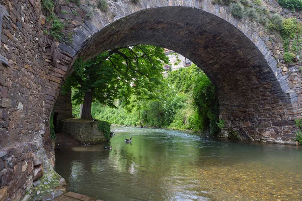 Pont Ville Potes Dans Les Sommets Europe Cantabrie Espagne — Photo