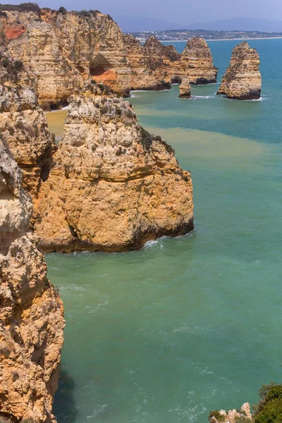 Kliffen Van Ponta Piedade Lagos Algarve Portugal — Stockfoto