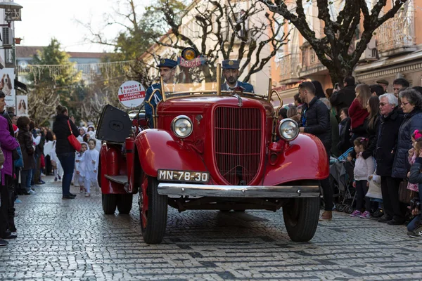 Braga Christmas Parade Straten Van Oude Stad Van Braga Portugal — Stockfoto