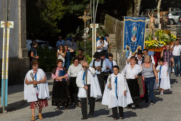 Procesión Religiosa Tradicional Senhora Abadia Amares Portugal — Foto de Stock