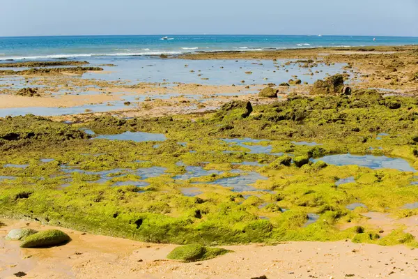 Spiaggia Olhos Agua Albufeira Questa Spiaggia Parte Della Famosa Regione — Foto Stock