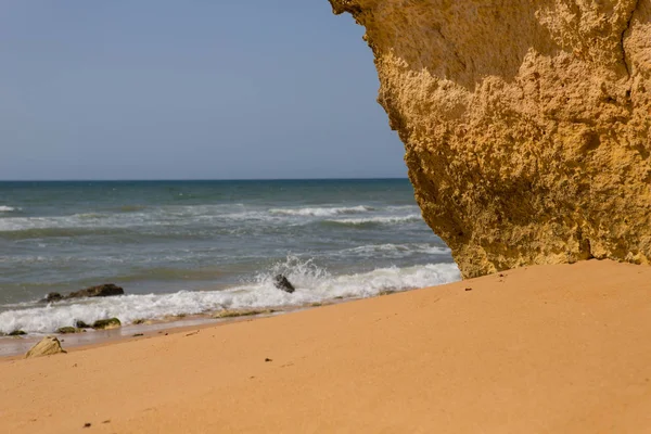 Piękna Plaża Albufeira Algarve Południe Portugalii — Zdjęcie stockowe