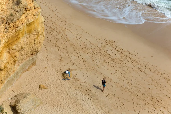 Les Gens Célèbre Plage Praia Marinha Lagoa Cette Plage Fait — Photo