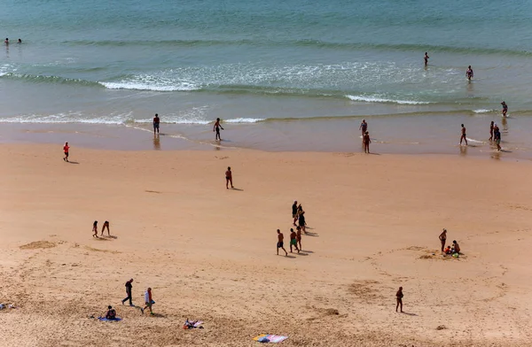 People Famous Beach Praia Rocha Portimao Beach Part Famous Tourist — Stock Photo, Image