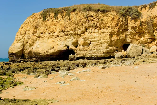 Krásná Pláž Albufeira Algarve Jižně Portugalska — Stock fotografie