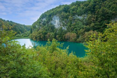 Hırvatistan 'ın Plitvice Gölleri Ulusal Parkı manzarası