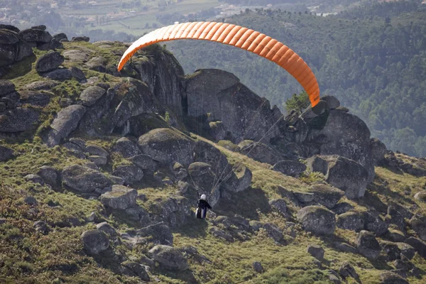 Portekiz 'in kuzeyinde, paragliding Aboua Kupası — Stok fotoğraf