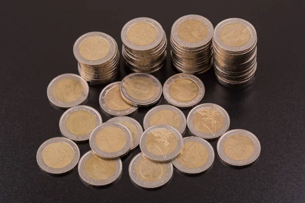 large amount of Euro money coins.