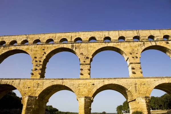 Pont du Gard, romersk akvedukt — Stockfoto